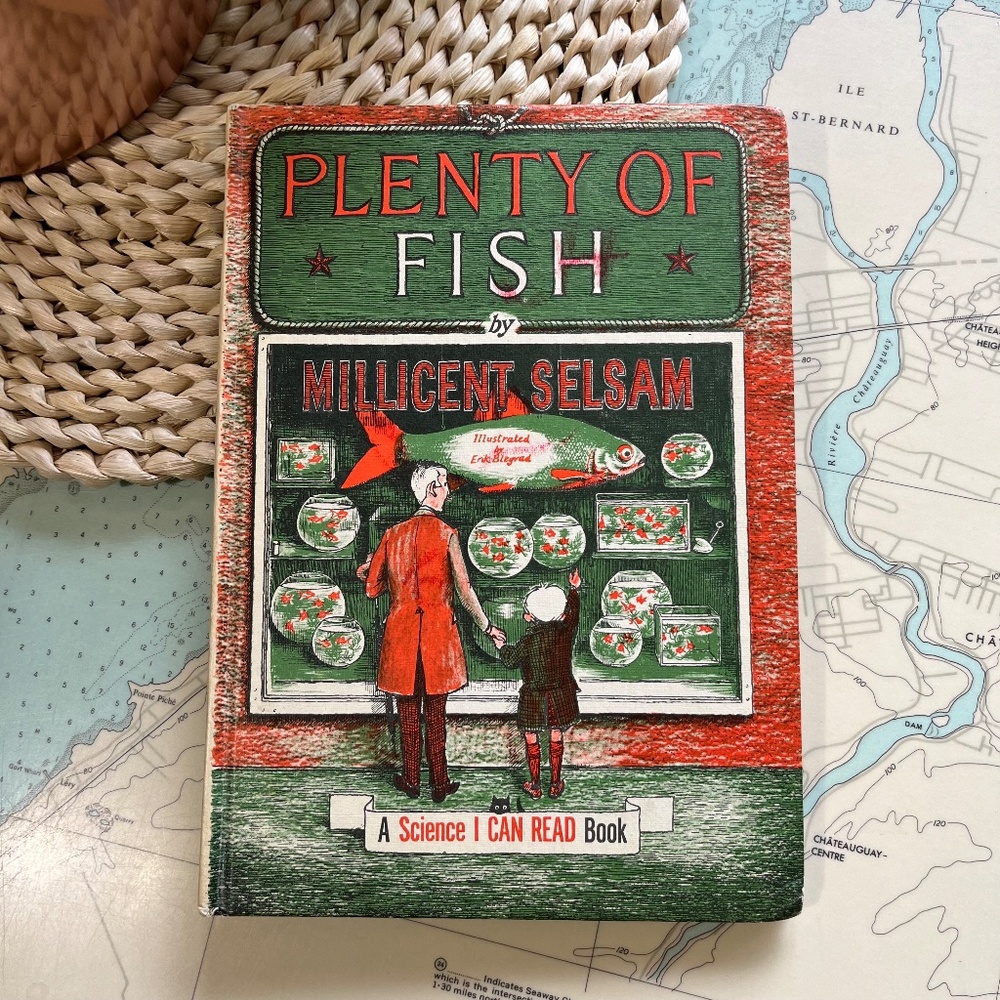 Vintage 1960 Plenty of Fish by Millicent Selsam Hardcover Book